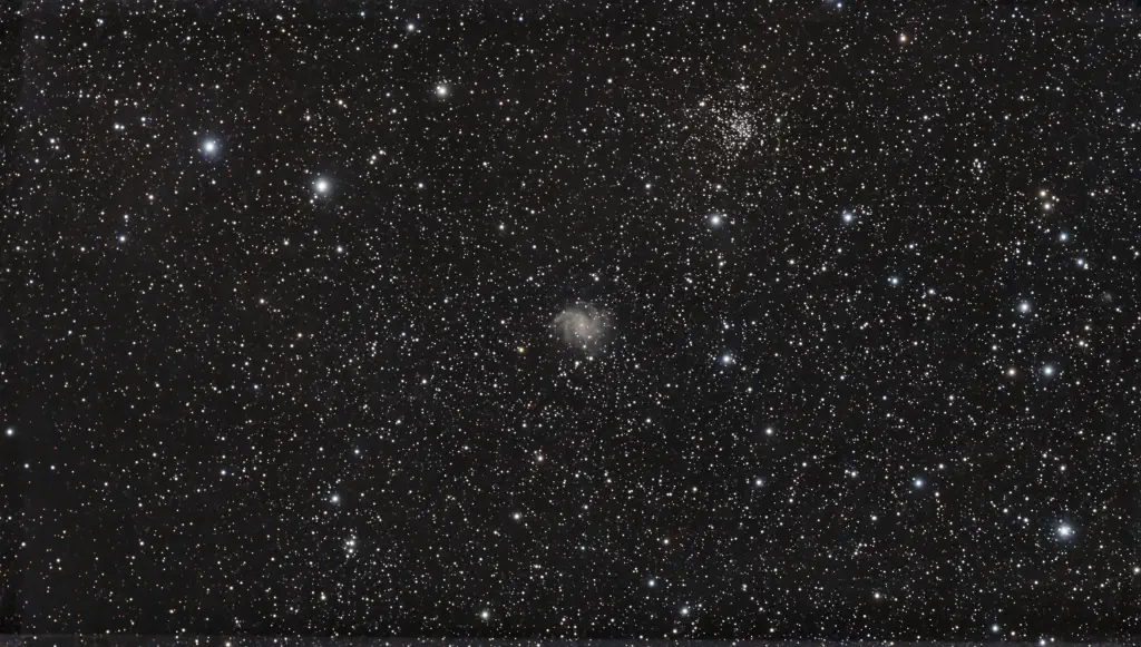 amateur astrophoto of the Fireworks Galaxy