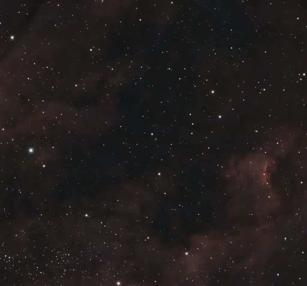 amateur astrophoto of the Pelican Nebula