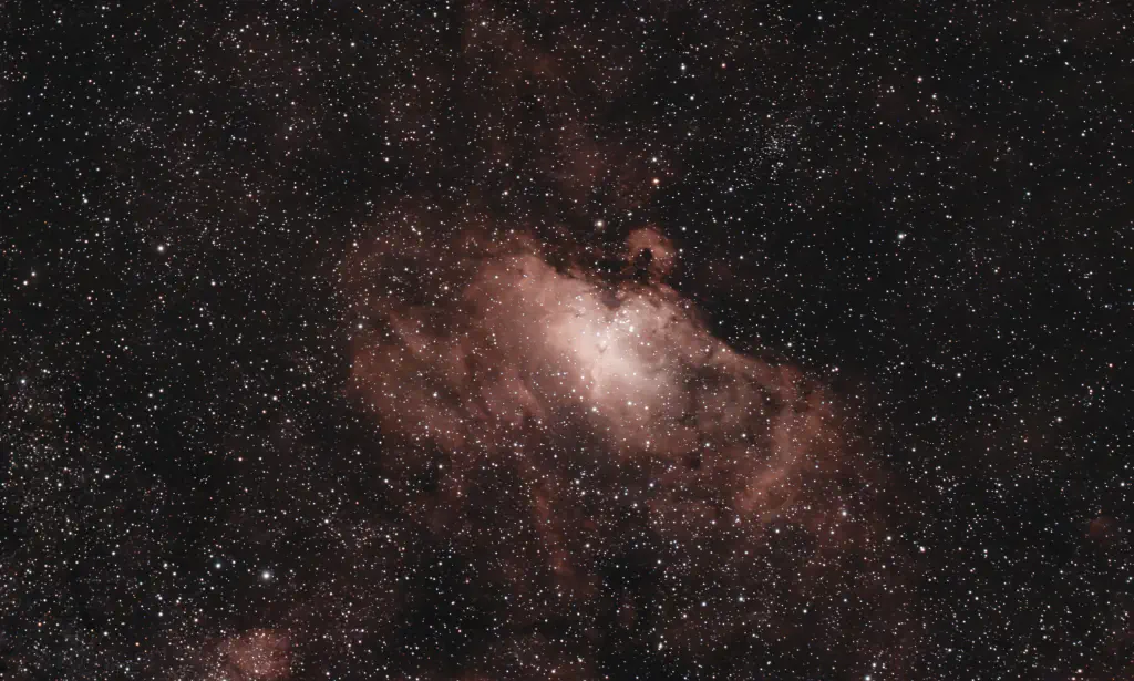 amateur astrophoto of the Eagle Nebula