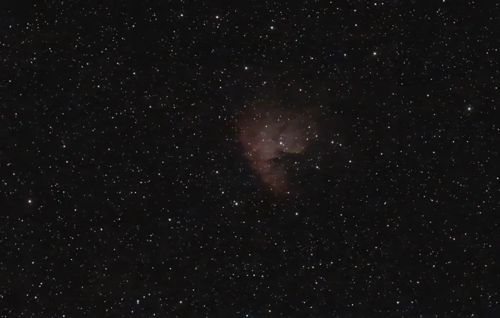 amateur astrophoto of the Pacman Nebula