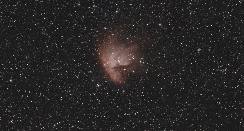 amateur astrophoto of the Pacman Nebula