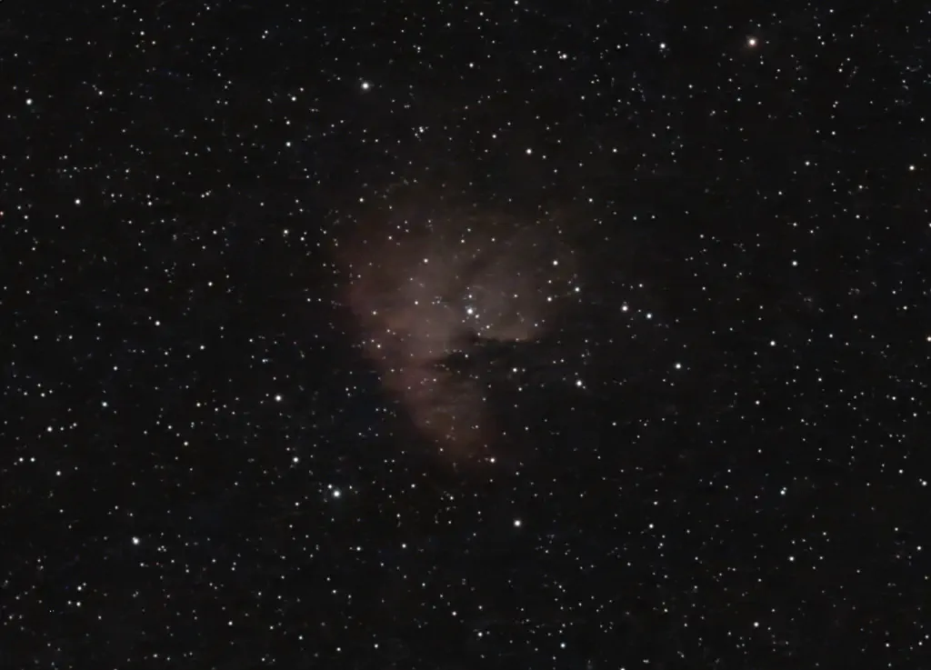 amateur astrophoto of the Pacman Nebula