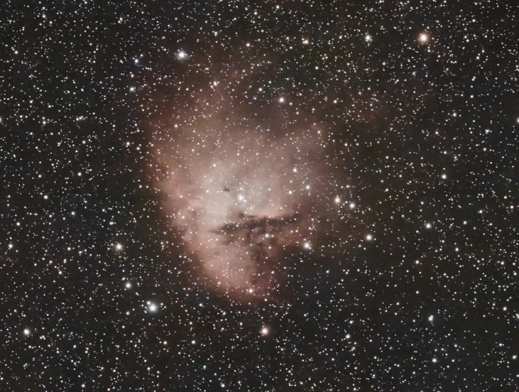 amateur astrophoto of the Pacman Nebula