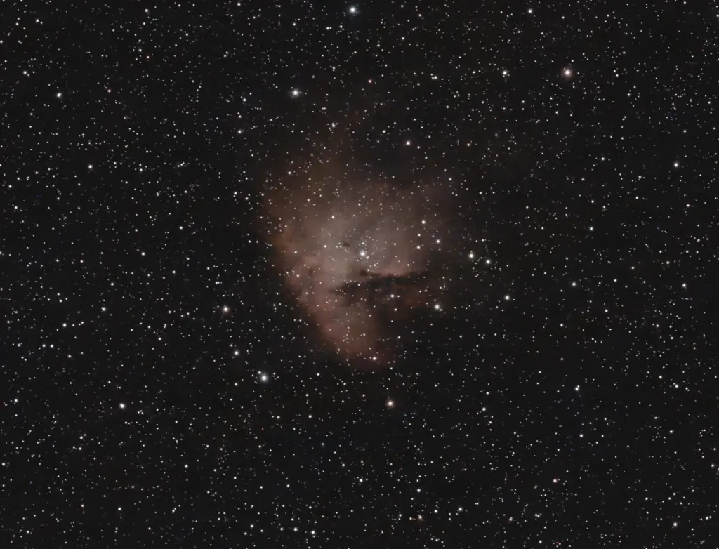 amateur astrophoto of the Pacman Nebula
