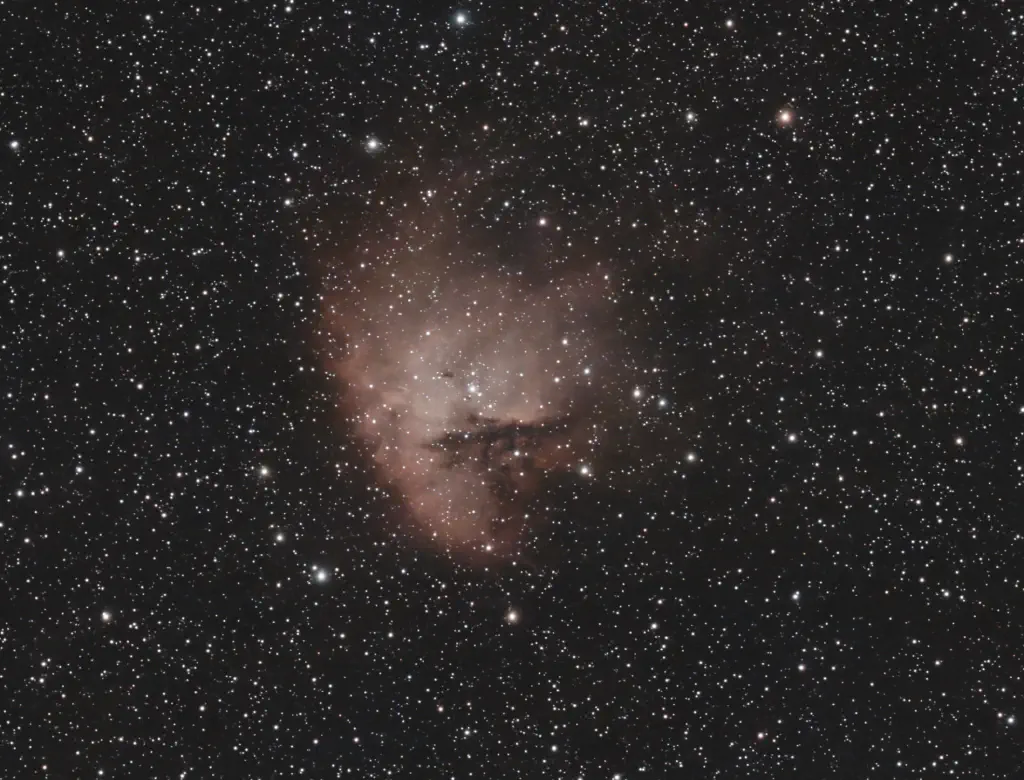 amateur astrophoto of the Pacman Nebula