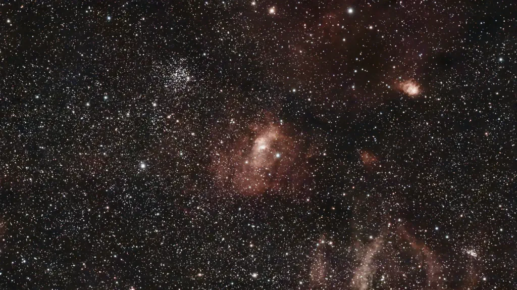 amateur astrophoto of the Bubble Nebula