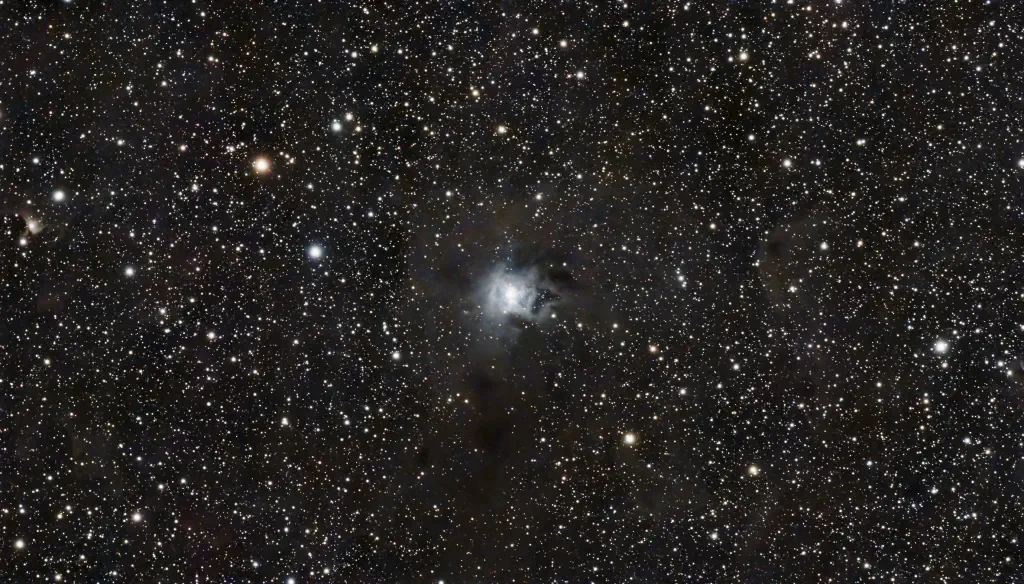 amateur astrophoto of the Iris Nebula