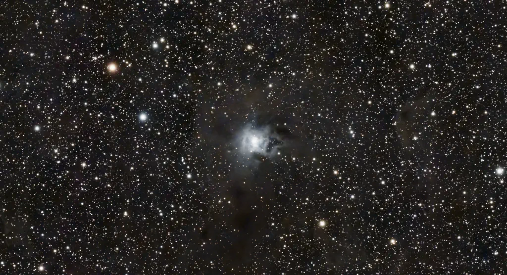amateur astrophoto of the Iris Nebula