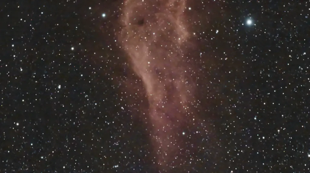 amateur astrophoto of the California Nebula