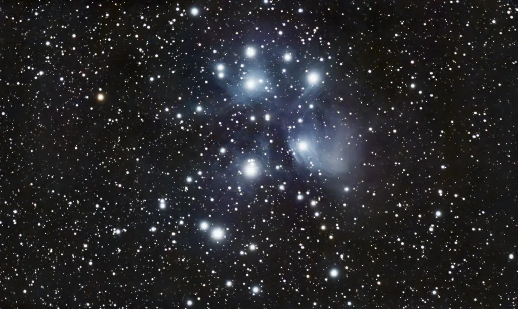 amateur astrophoto of the Pleiades
