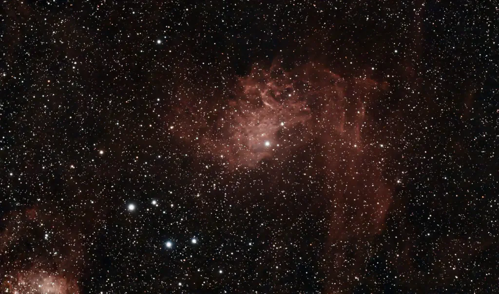 amateur astrophoto of Flaming Star Nebula