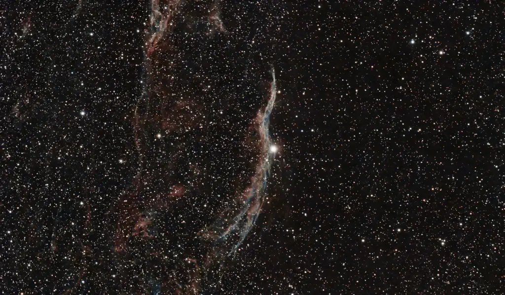 amateur astrophoto of Western Veil Nebula