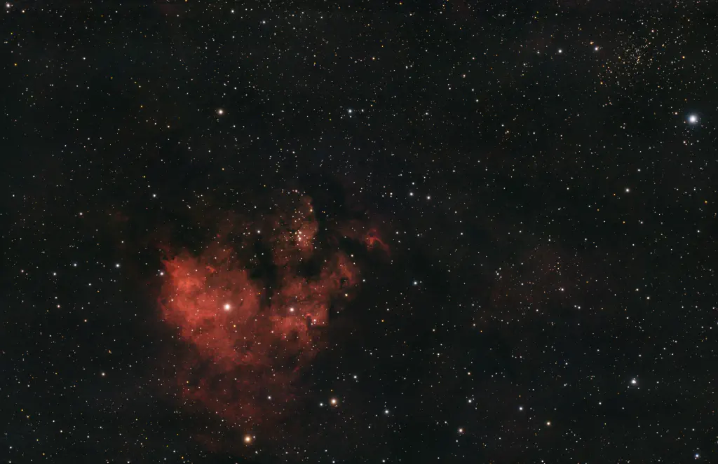 amateur astrophoto of Question Mark Nebula