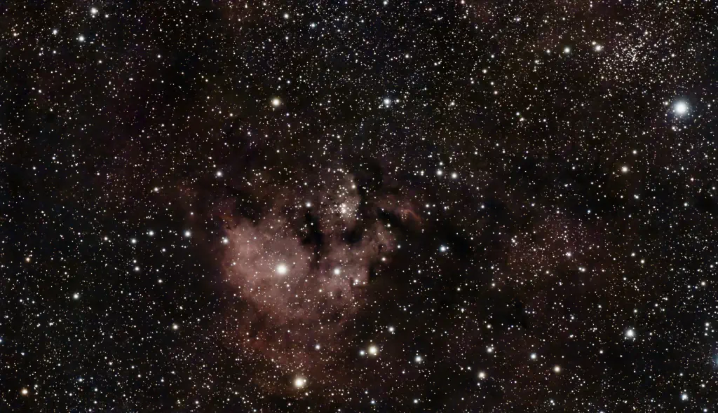 amateur astrophoto of Question Mark Nebula