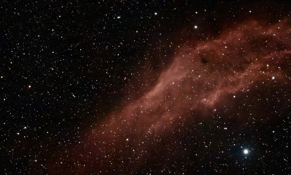 amateur astrophoto of the California Nebula